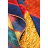 Tapis Persan Vintage Patchwork Noué à la Main Géométrique