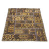Tapis Persan Vintage Patchwork Noué à la Main Géométrique Marron