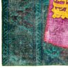 Tapis Persan Patchwork Noué à la Main Calligraphie