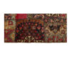 Tapis Persan Vintage Patchwork Noué à la Main Rouge