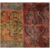 Tapis Persan Vintage Patchwork Noué à la Main Rouge
