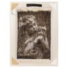 Hand-Knotted Persian Pictorial Rug from Tabriz Depicting Girl & Cat