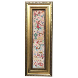 Hand-Knotted Persian Pictorial Rug from Qom Depicting Hunting Scene
