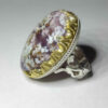 Persian Dendritic Agate Shajar Silver Ring for Men Blossom