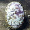 Persian Dendritic Agate Shajar Silver Ring for Men Blossom