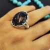 Persian Dendritic Agate Shajar Silver Ring for Men Fardin