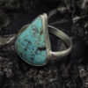 Bague en Argent Persan Faite Main pour Femme avec Turquoise de Neyshabur Celine