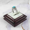 Bague en Argent Persan Faite Main pour Femme avec Turquoise de Neyshabur Hanieh