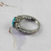 Bague en Argent Persan Faite Main pour Femme avec Turquoise de Neyshabur Hanieh
