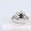 Bague en Argent Persan Faite Main Plaqué Rhodium pour Femme avec Turquoise de Neyshabur