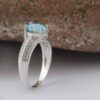 Bague en Argent Persan pour Femme avec Turquoise de Nishapur
