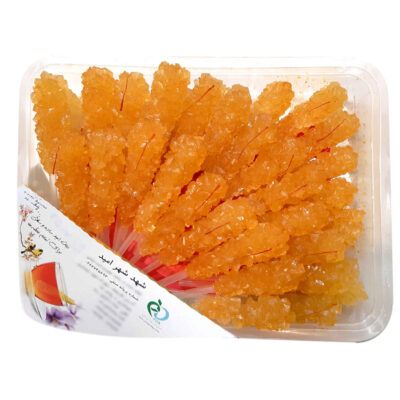 Nabat – Sucre dur au safran sur bâtonnet – 25 pcs