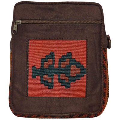 Sac bandoulière en nubuck avec design Kilim