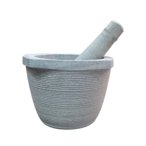 Set Mortier et Pilon en Pierre Fabriqué à la Main pour l’Excellence Culinaire