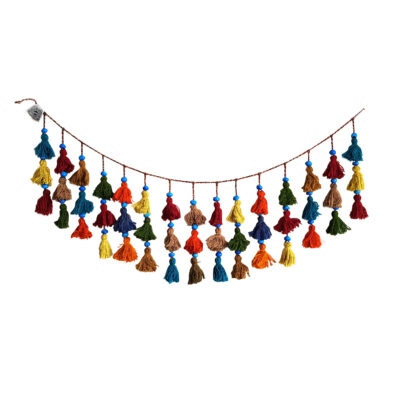 Tenture murale persane à pompons DIY – Shirdang traditionnel