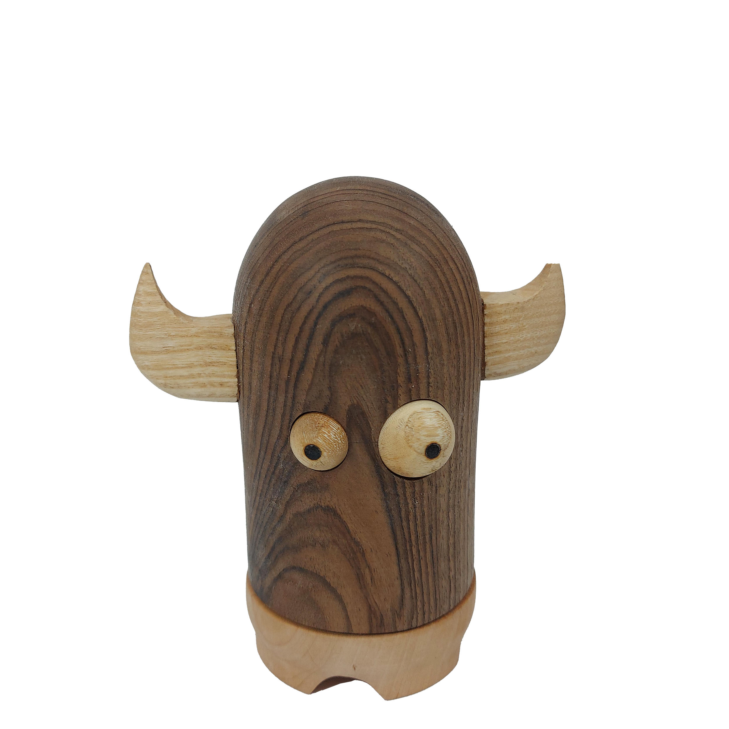 Distributeur de Cure-Dents en Bois avec Motif Viking Fantastique en Marron