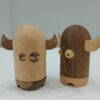 Distributeur de Cure-Dents en Bois avec Motif Viking Fantastique en Marron