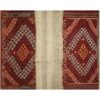Tapis Kilim Persan Patchwork Tissé à la Main Géométrique Rouge