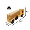 Camion-benne jouet en bois fait à la main pour enfants