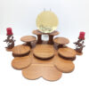 Ensemble Haft-Seen en bois pour Norouz – Porte-bougie avec calligraphie