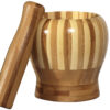 Ensemble Mortier et Pilon en Bois Fait Main Style Rustique