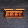 Boîte organisatrice en bois pour sachets de thé 4 compartiments Design Marron classique