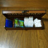 Boîte organisatrice en bois pour sachets de thé 4 compartiments Design Marron classique