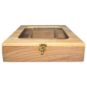 Boîte organisatrice en bois pour sachets de thé 5 compartiments multifonction