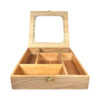 Boîte organisatrice en bois pour sachets de thé 5 compartiments multifonction