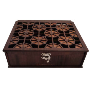 Boîte organisatrice en bois pour sachets de thé 6 compartiments multifonction