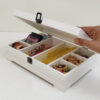 Boîte organisatrice en bois pour sachets de thé 8 compartiments multifonction