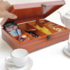 Boîte organisatrice en bois pour sachets de thé 8 compartiments multifonction