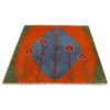 Tapis Gabbeh en laine persane véritablement tissé à la main en Shiraz floral bleu
