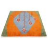 Tapis Gabbeh en laine persane véritablement tissé à la main en Shiraz floral bleu