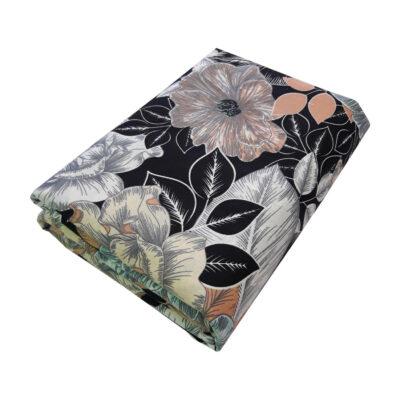 Housse de matelas en coton et polyester – Ajustée, respirante, motif floral, 195×90 cm