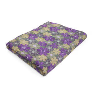 Housse de matelas en coton – Ajustée, respirante, motif floral avec fermeture éclair, 195×100 cm