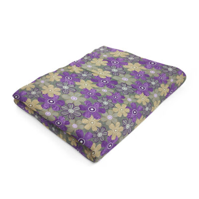 Housse de matelas en coton – Ajustée, respirante, motif floral avec fermeture éclair, 195×100 cm