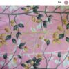 Housse de matelas en coton – Ajustée, respirante, motif feuilles avec fermeture éclair, 195x90 cm