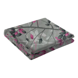 Housse de matelas en coton – Ajustée, respirante, motif feuilles avec fermeture éclair, 195×90 cm