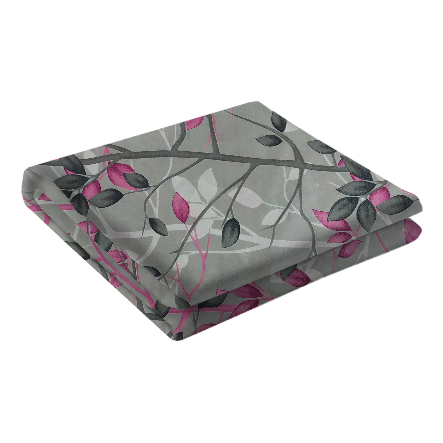 Housse de matelas en coton – Ajustée, respirante, motif feuilles avec fermeture éclair, 195x90 cm