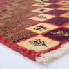 Tapis Gabbeh en laine persane véritablement tissé à la main avec motifs checkered animaliers