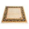 Tapis persan en laine authentique noué à la main bordure crème