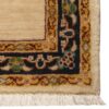 Tapis persan en laine authentique noué à la main bordure crème