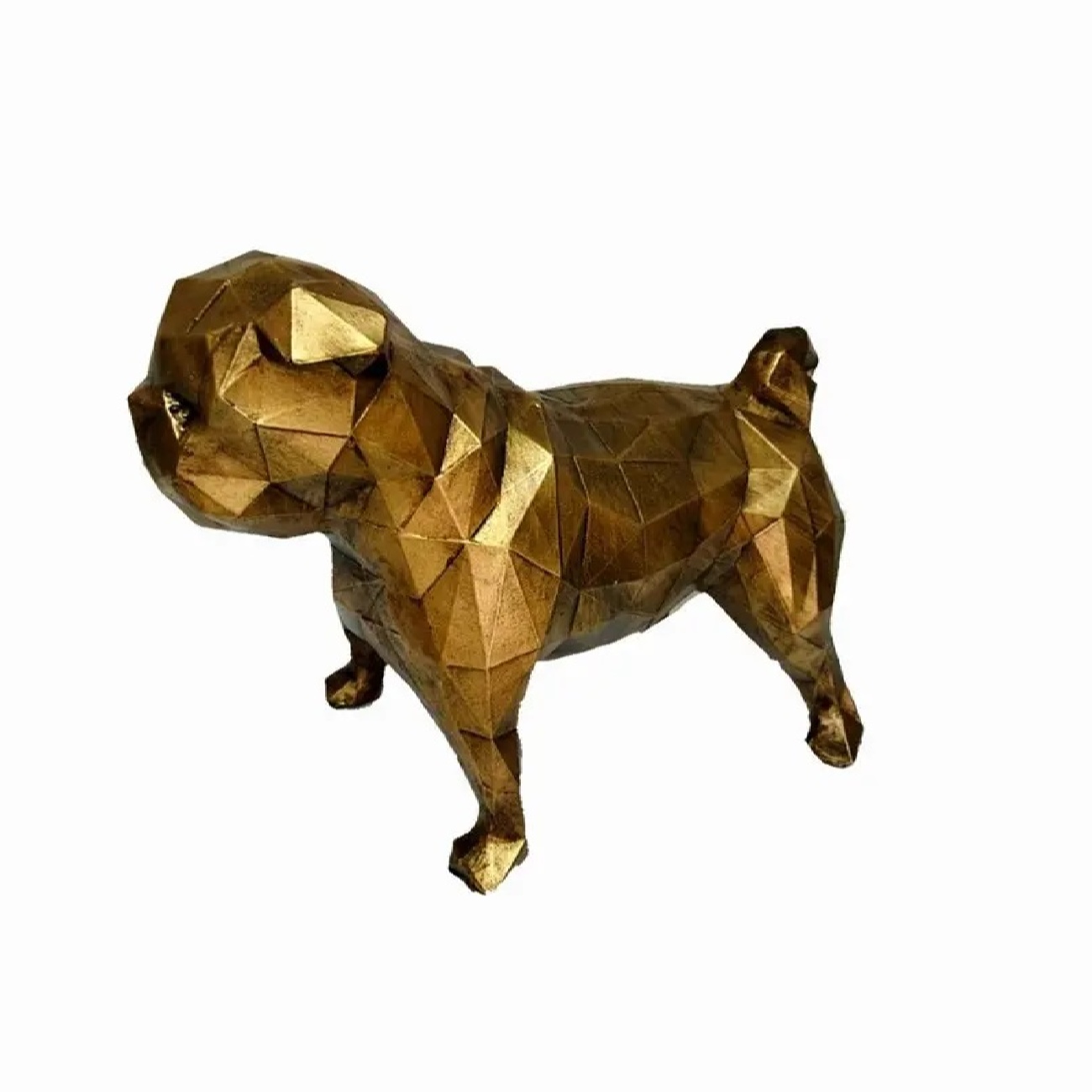 Figurine géométrique de chien cubisme noir - Pièce moderne