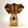 Figurine géométrique de rhinocéros cubisme doré - Point focal artistique