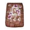 Couverture Golbaft Persane pour Lit Simple Motif Floral Marron