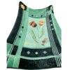 Couverture Golbaft Persane pour Lit Simple Motif Floral Vert