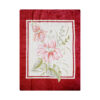 Couverture Golbaft Persane pour Lit Simple Motif Floral Rouge