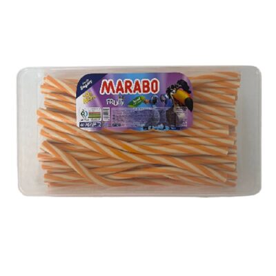 Bonbons gélifiés halal – Bâtonnets crémeux d’orange – Marabo (1500g)