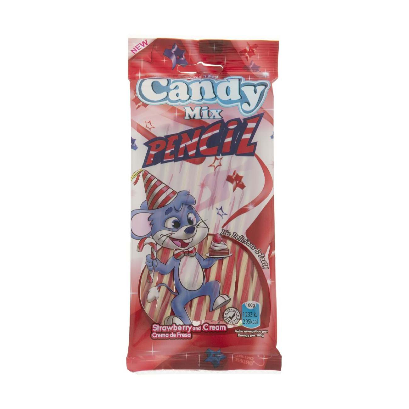 Bonbons gélifiés halal - Bâtonnets de fraise et crémeux - Marabo (85g, x10)